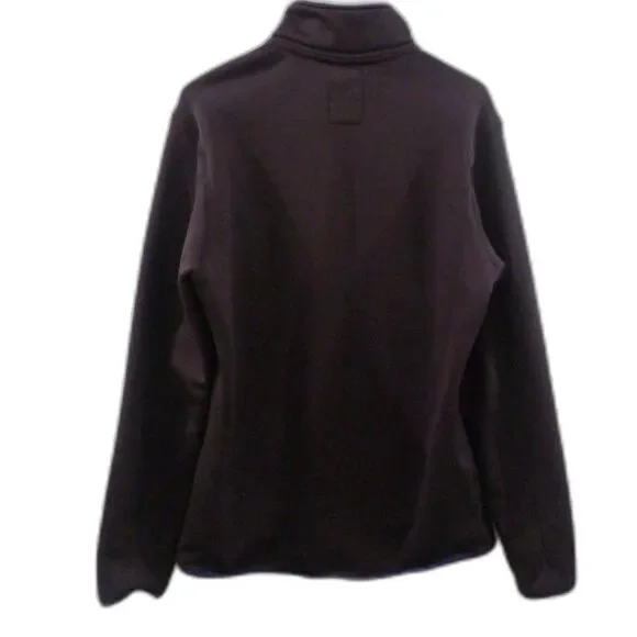 Huckberry Relwen Pop Zip Quarter Zip Pullover Fleece - Black S - Picture 2 of 6
